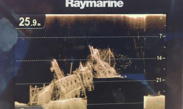 Dragonfly in azione  Adriatic Sea Paguro Ricerca a 5 nodi 25 mt di profondita'  Painestore