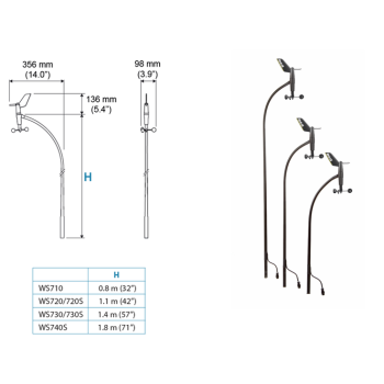 B&G WS710 Testa Albero Verticale (0.8m)  Painestore