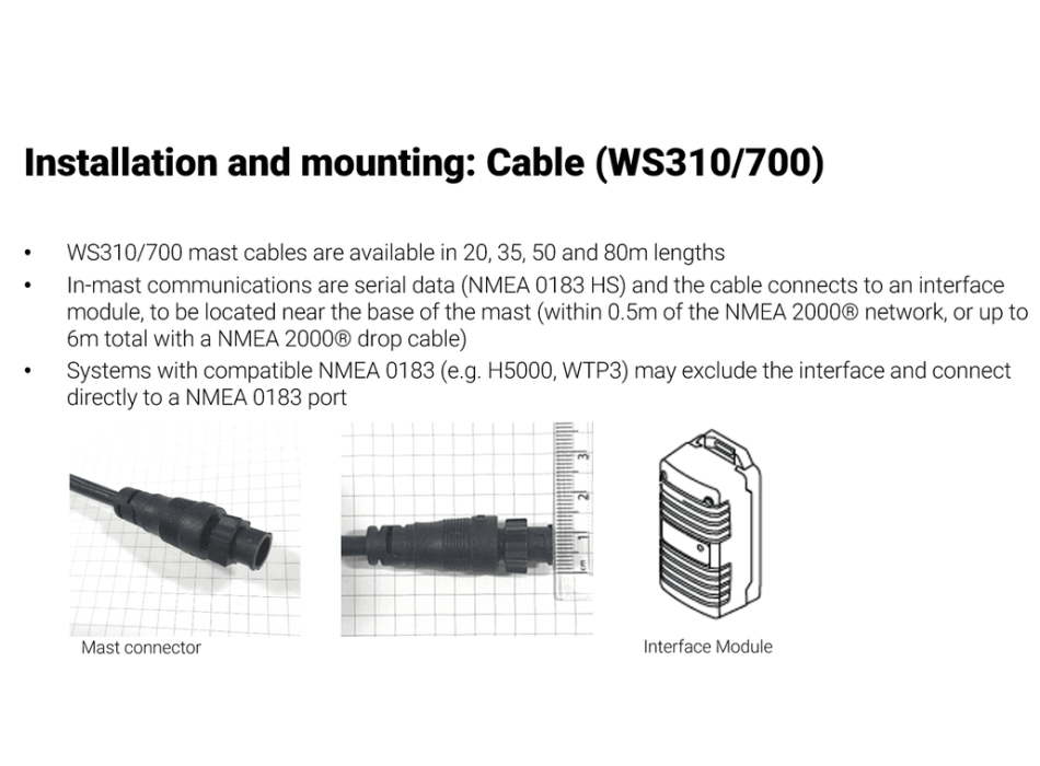 B&G WS710 Testa Albero Verticale (0.8m)  Painestore