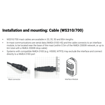 B&G WS710 Testa Albero Verticale (0.8m)  Painestore