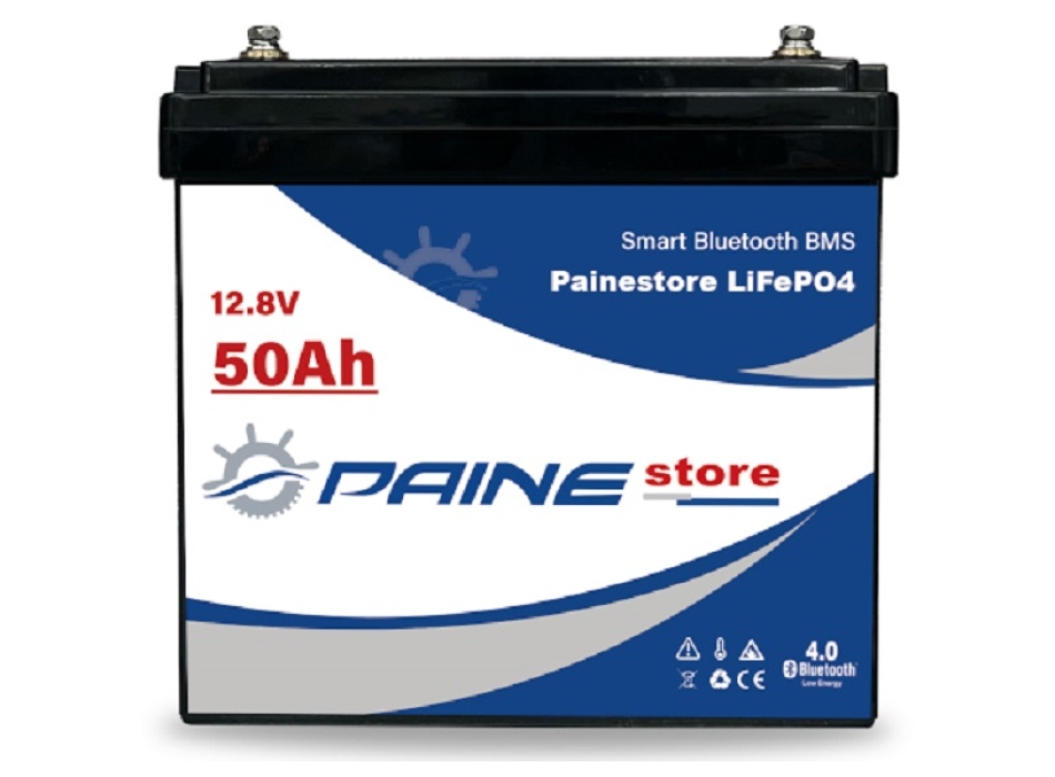 Batteria al Litio 12,8V 50Ah LiFePO4 Smart BMS  Painestore