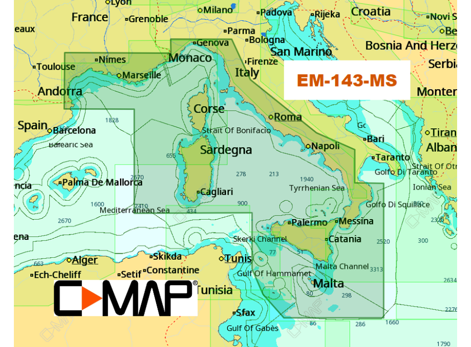 C-MAP Cartografia 4D MAX+ Local  Painestore