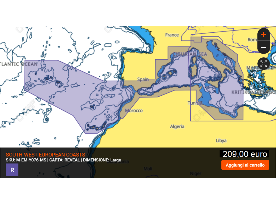 C-MAP Cartografia REVEAL Painestore