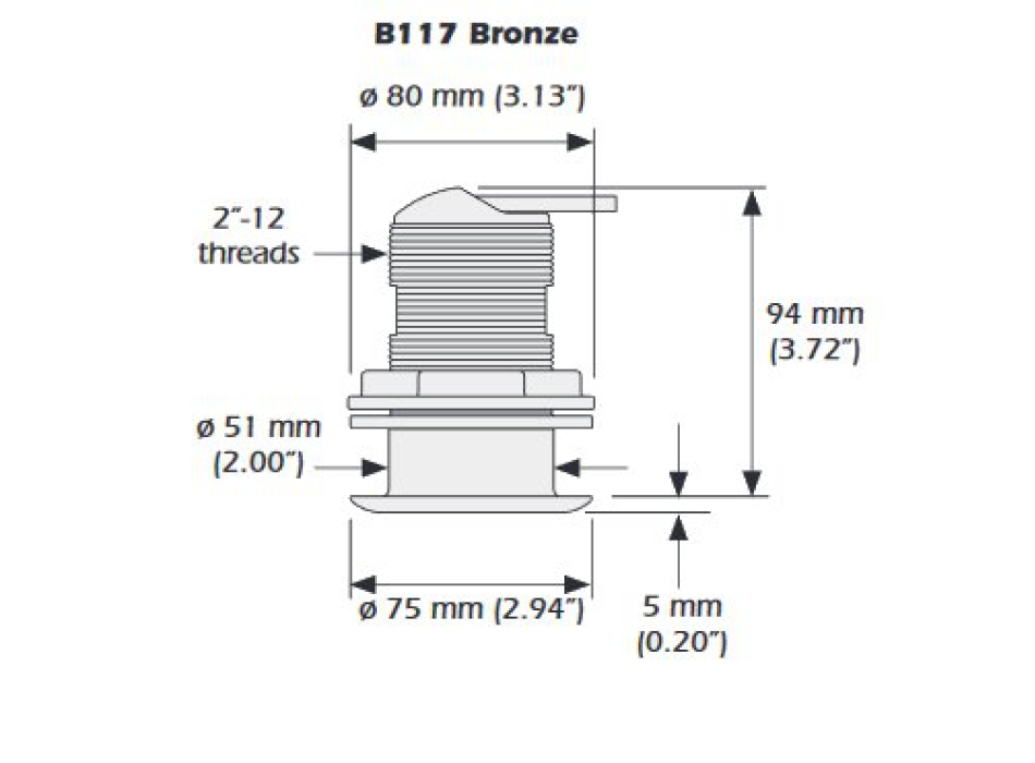 Garmin trasduttore B117 pass. bronzo Painestore