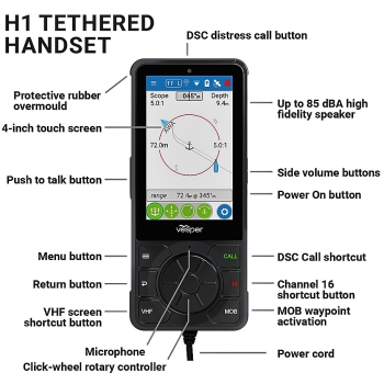 Garmin Vesper Cortex-H1 Cornetta Con Cavo Painestore