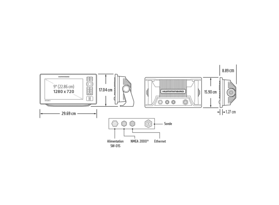 HUMMINBIRD XPLORE 9 CHIRP CMSI+ GPS Painestore