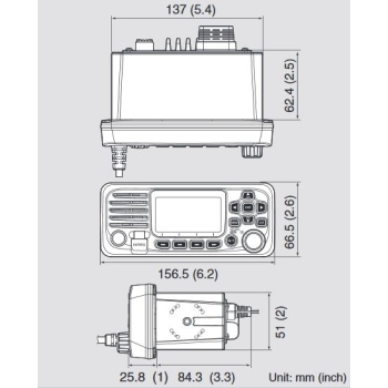 Icom IC-M330 GE Nero VHF Nautico 25W con GPS Painestore