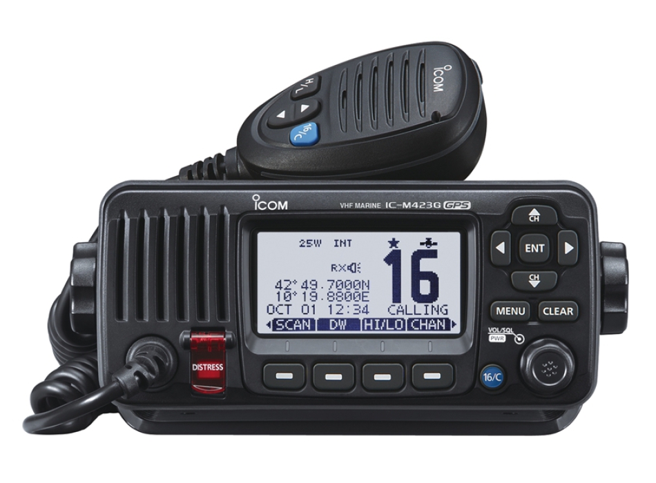Icom IC-M423GE VHF Nautico 25W con GPS Nero Painestore