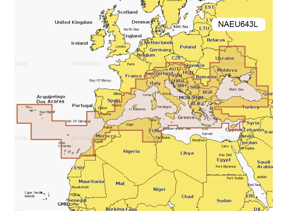 Navionics+ LARGE Micro-SD/SD card Painestore