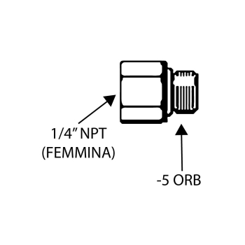 Seastar Raccordo ORB-5 Maschio 1/4 NPT Femmina Per Pilota Garmin Painestore