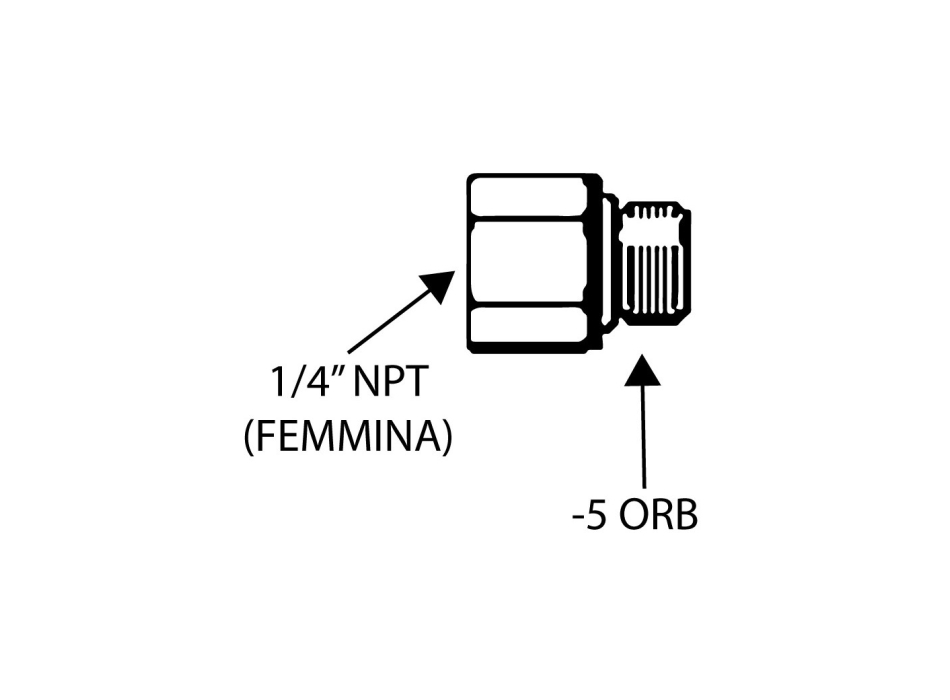 Seastar Raccordo ORB-5 Maschio 1/4 NPT Femmina Per Pilota Garmin Painestore